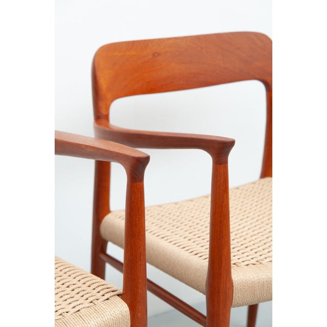 Vintage Model 56 Teak Chairs by Niels Otto Møller for J. L. Møller Furniture Factory, 1950s, Set of 2 For Sale - Image 16 of 18