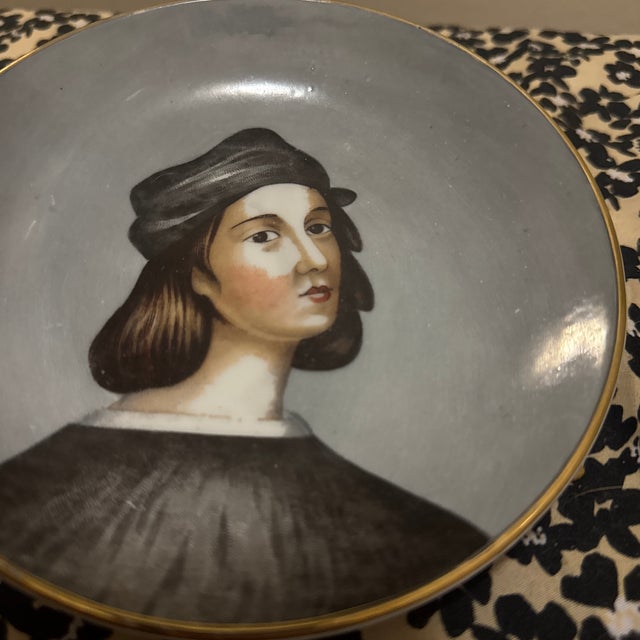 Vintage Raphael Portrait Decorative Porcelain Plate – Hand-Painted ...