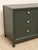 Wood Vintage Dark Green Geometric Credenza With Brass Hardware For Sale - Image 7 of 12