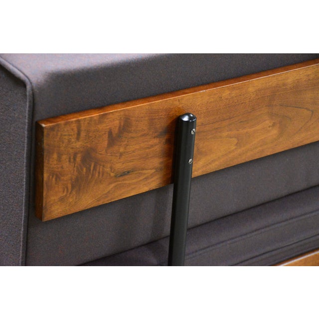 Wood 1950s Walnut Mid Century Daybed Sofa For Sale - Image 7 of 8