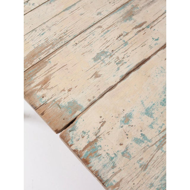 Antique American Country Painted Wood Low Table With Plank Top For Sale - Image 18 of 18