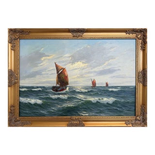 Gerhard Lukas Larsen (German 1911-1965) Oil Canvas Vintage, Maritime, Seascape For Sale