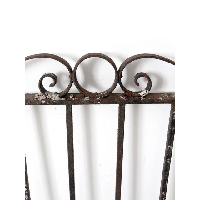 Black Antique Wrought Iron Gate For Sale - Image 8 of 13