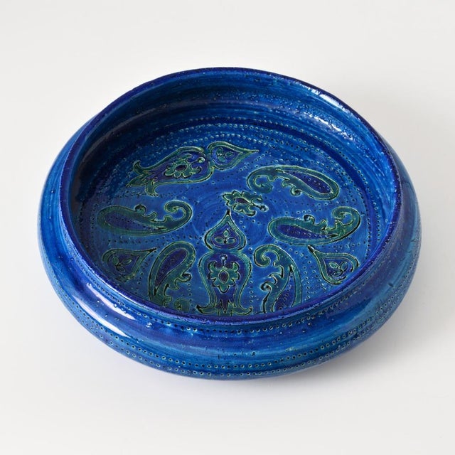 Liberty Blue Bowl by Aldo Londi for Bitossi, 1960s For Sale - Image 6 of 12