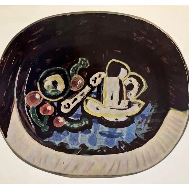 Pablo Picasso Gilt Framed Pablo Picasso Ceramic Plate Print For Sale - Image 4 of 12