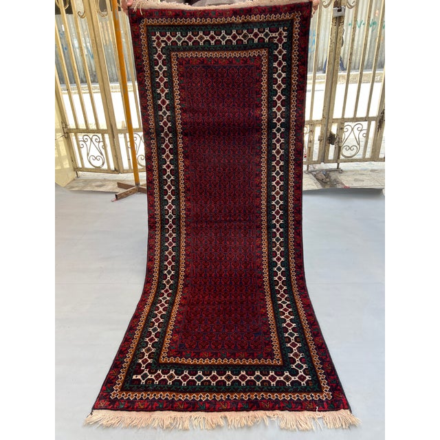 Vintage Afghan Dokhtar Qazi Boteh Runner - 6'3" X 2'8" For Sale - Image 6 of 12