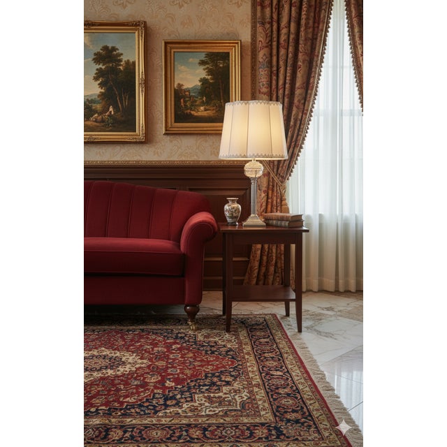 A tall, Edwardian, silver-plated, electrified Corinthian pillar oil lamp, London, circa 1900, Maple & Co. European Plug...