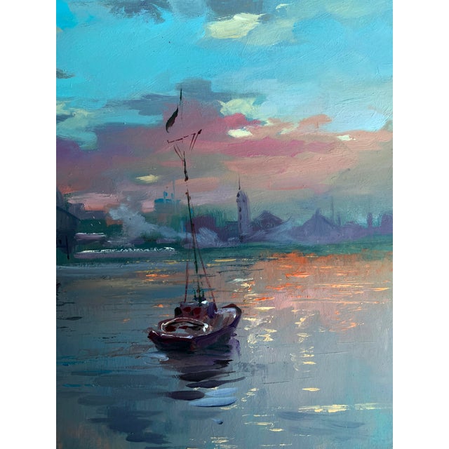Oil Painting Romantic Sailing Yuriy Suprunchuk For Sale - Image 10 of 12