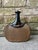 Vintage Pottery Vase With Black Top For Sale - Image 4 of 11