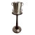 1940s Art Deco Christofle Silver Plated and Mahogany Champagne Stand With Matching Bucket For Sale