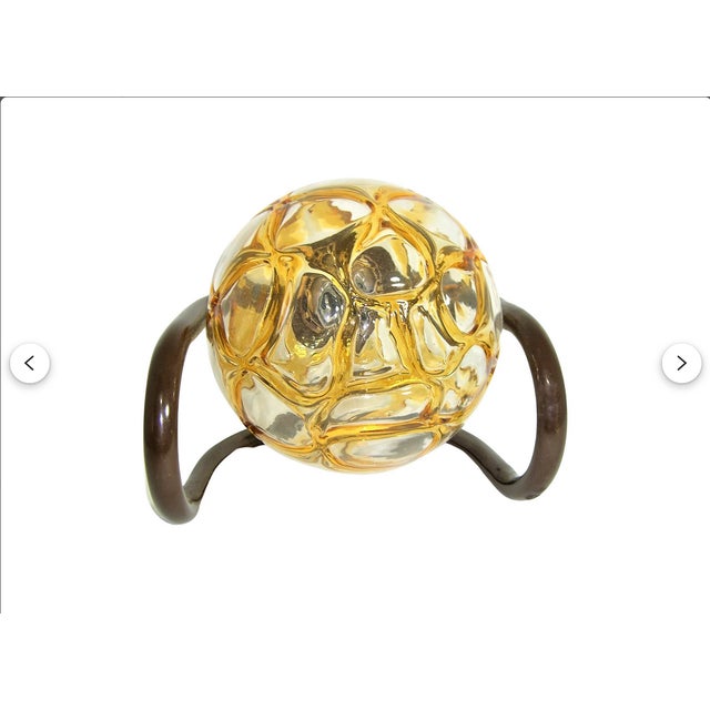 Mid-Century Art Deco Modern Table Desk in Murano Glass from Doria Leuchten, 1980s For Sale - Image 4 of 11