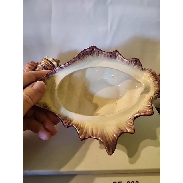 1990s Vintage MCM Nautical Coastal Fitz and Floyd Covered Ceramic Dish Tureen For Sale - Image 5 of 9