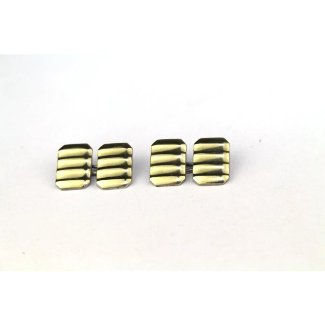 Silver Gilt Cufflinks, 1960s, Set of 2 For Sale - Image 4 of 4