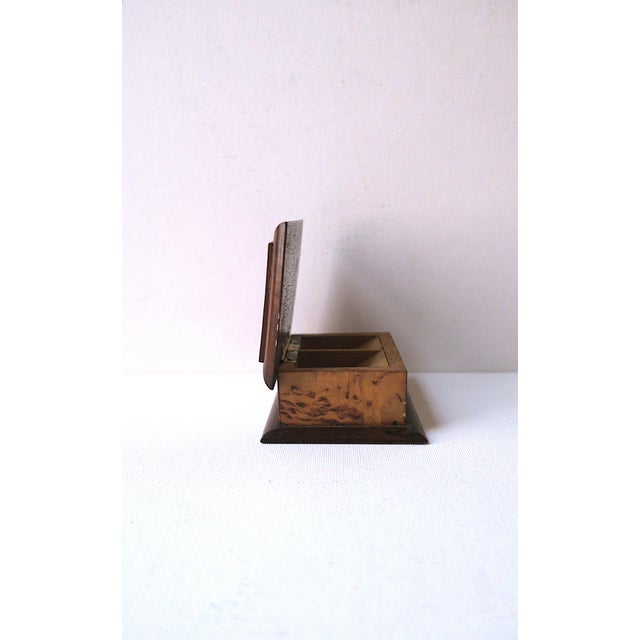 Wood Burl Stamp Box For Sale - Image 7 of 11