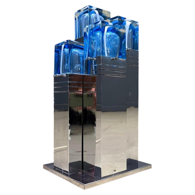 Vintage Cubic Table Lamp by Gaetano Sciolari, 1970s For Sale - Image 11 of 11