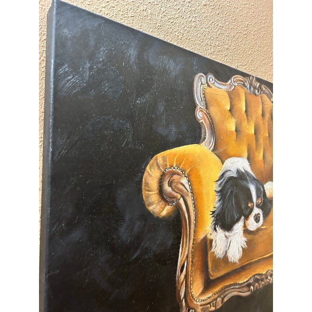 Cavalier King Charles Spaniel Original Oil Painting For Sale In Portland, OR - Image 6 of 8
