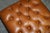 Square Tan or Brown Leather Tufted Chesterfield Footstool For Sale - Image 6 of 9