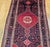 Vintage Persian Hamadan Gallery Rug, Hand-Knotted Wool, Geometric Medallion Pattern, Navy & Red, 6x12 For Sale - Image 12 of 17