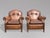 Vintage French Leather Club Chairs, 1960, Set of 2 For Sale - Image 3 of 8