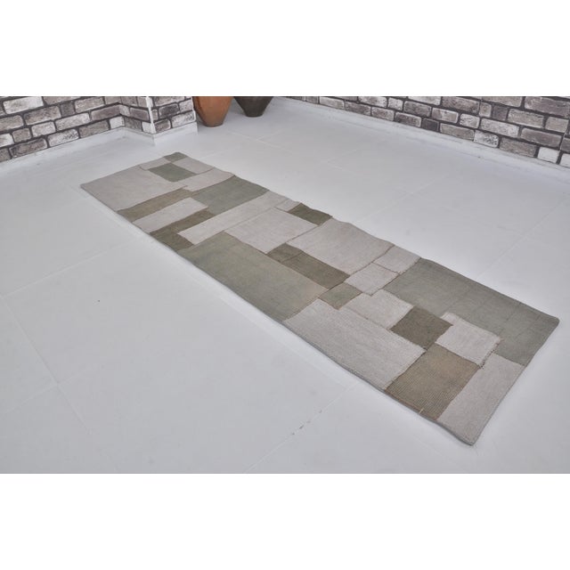 Textile Home Living Vintage Hemp Kilim Rug For Sale - Image 7 of 10