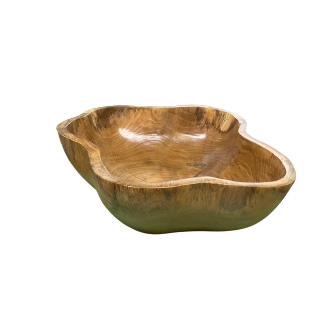 Medium Wooden Bowl For Sale - Image 4 of 5