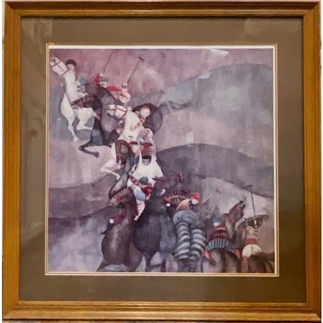 Graciela Rodo Boulanger - After The Tournament 1986 Vintage Framed Lithograph with certificate of authenticity.