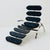 Mid century Bauhaus Scorpion chaise lounge chair black leather Italy 1980s Scorpion is perfect for an open space with a...