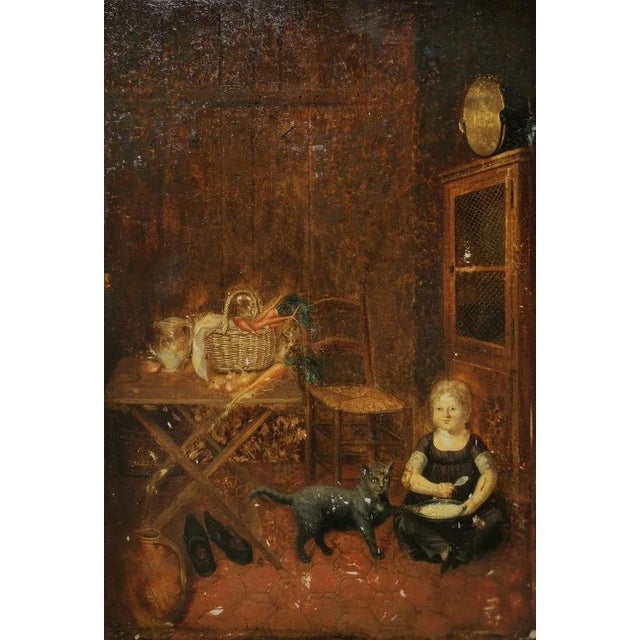 European School Artist, Figurative Scene, Oil on Panel, 18th Century For Sale - Image 11 of 11