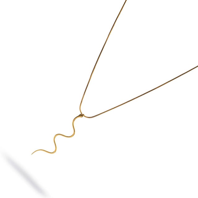 Eternal Serpent Gold Necklace For Sale - Image 9 of 11