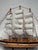 Late 20th Century Americana Nautical Wooden Decorative Clipper Tall Ship Model, Black, White & Brown For Sale - Image 5 of 12