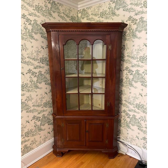 Traditional Late 19th Century Antique Corner Cabinet For Sale - Image 3 of 9