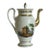 Antique French Porcelain Coffee Pot With Hand-Painted Landscapes, c.1820–1830 For Sale
