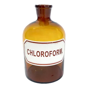 Vintage Amber Glass Chloroform Bottle
