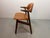 Mid-Century Cognac Leatherette Cowhorn Dining Chair by Tijsseling for Hulmefa, Netherlands, 1970s For Sale - Image 6 of 12