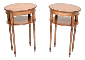 Antique Edwardian Walnut Side Tables, 1900, Set of 2