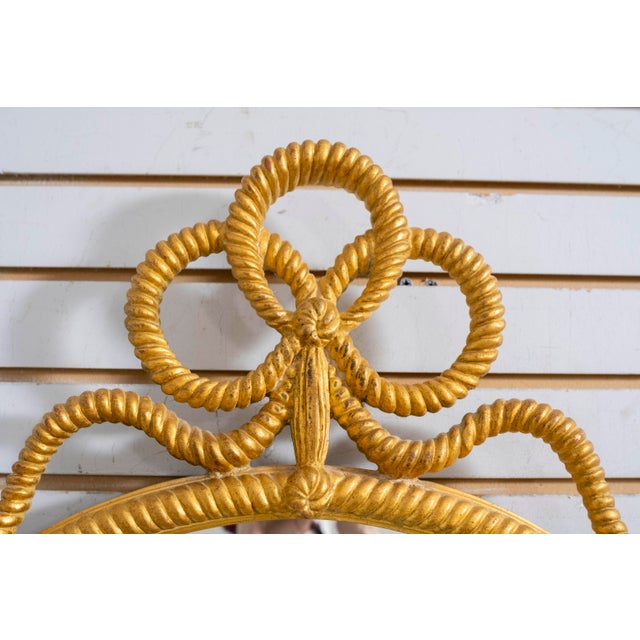 2000 - 2009 Carvers Guild Neoclassical Giltwood Rope & Tassel Mirror For Sale - Image 5 of 13