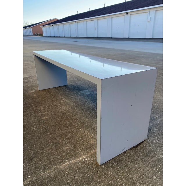 1980s Postmodern Tempo Designs Extra Long Laminate Console Table For Sale - Image 11 of 11