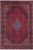 Vintage Retro Tabriz Red/Blue Wool Rug - 9'7'' X 12'6'' For Sale - Image 10 of 10