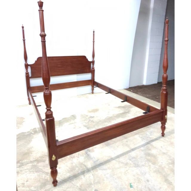 Traditional Henkel Harris Wild Black Cherry Semi Poster Queen Size Bed For Sale - Image 3 of 12