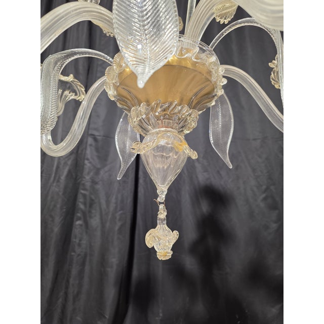 Vintage Murano Glass Chandelier, 1980s For Sale - Image 9 of 14