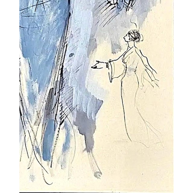 Sky Blue Original American Conservatory Theater “Thieves Carnival” Costume Illustration by Lewis Brown (1928-2011) For Sale - Image 8 of 10