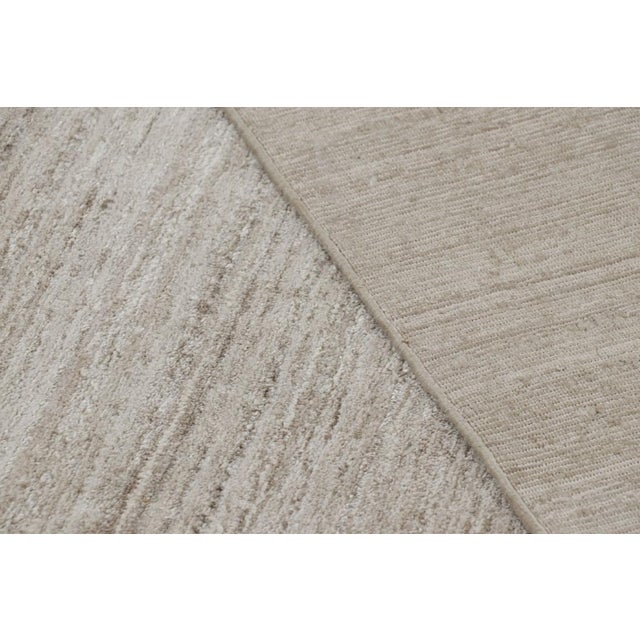 Beige Rug & Kilim’s Contemporary Textural Rug With Beige and Cream Tones and Striae For Sale - Image 8 of 8