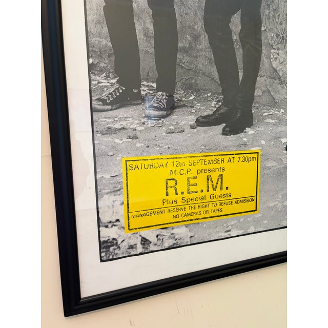 Vintage Framed Poster Featuring the American Rock Band r.e.m For Sale In Greensboro - Image 6 of 8