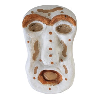 Studio Art Pottery Face Sculpture For Sale