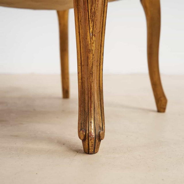 Armchairs in Gilded Wood, Set of 2 For Sale - Image 5 of 6