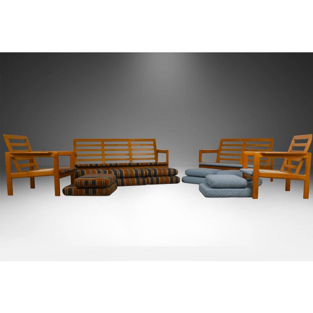 1970s Danish Modern Teak Room Set Sofa Loveseat and Pair of Armchairs For Sale - Image 11 of 12