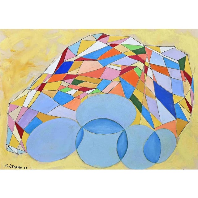 Giorgio Lo Fermo, Abstract Composition, Original Oil on Canvas, 2022 For Sale