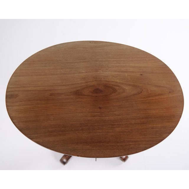 Side Table with Hand-Polished Mahogany Top, 1890s For Sale - Image 9 of 13