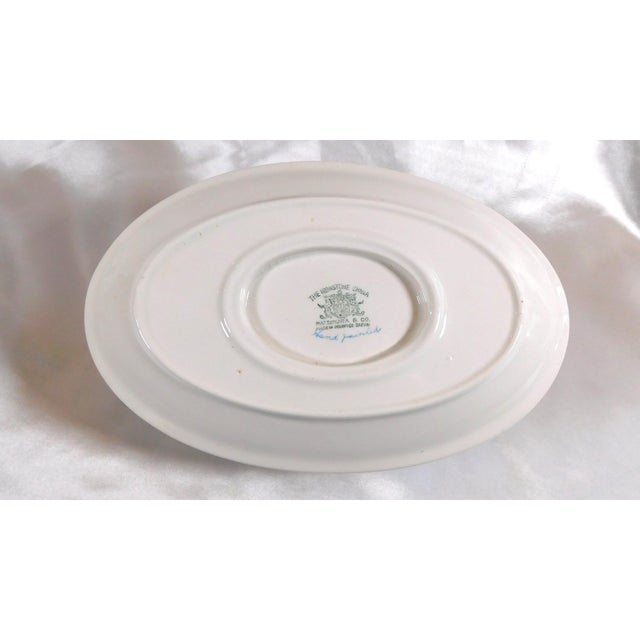 1960s The Ironstone China Matsumura Hand Painted Gravy Boat and Underplate For Sale - Image 4 of 5