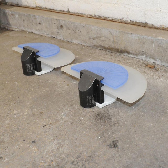 Blue Diva Wall Lights from Arteluce, Italy, 1980s, Set of 2 For Sale - Image 5 of 9